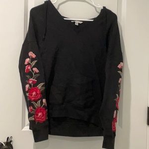 American Eagle Black CROPPED Hoodie